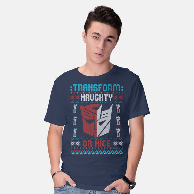 Transform Naughty Or Nice-Mens-Basic-Tee-NMdesign