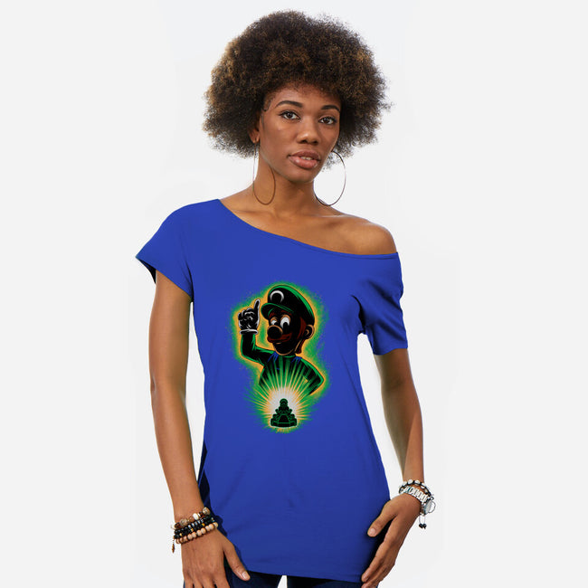 Green Bro Racing-Womens-Off Shoulder-Tee-rmatix