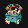 Dumpster On Fire I'm Fine Cat-Womens-Off Shoulder-Tee-worlddominationforcats