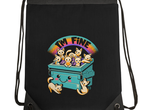 Dumpster On Fire I'm Fine Cat