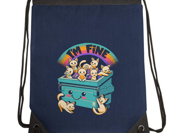 Dumpster On Fire I'm Fine Cat