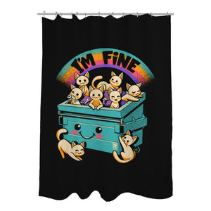 Dumpster On Fire I'm Fine Cat