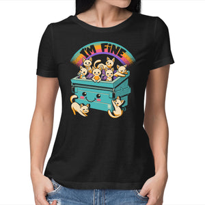 Dumpster On Fire I'm Fine Cat