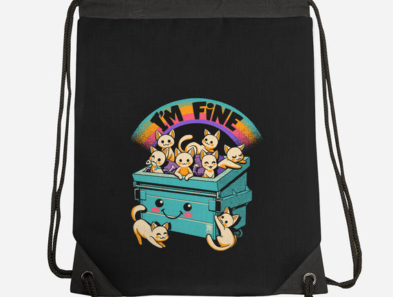 Dumpster On Fire I'm Fine Cat