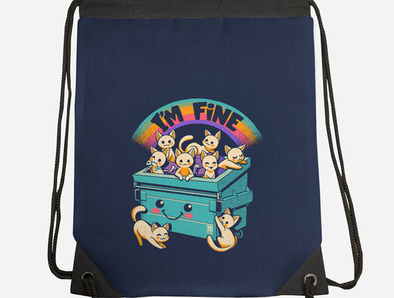 Dumpster On Fire I'm Fine Cat