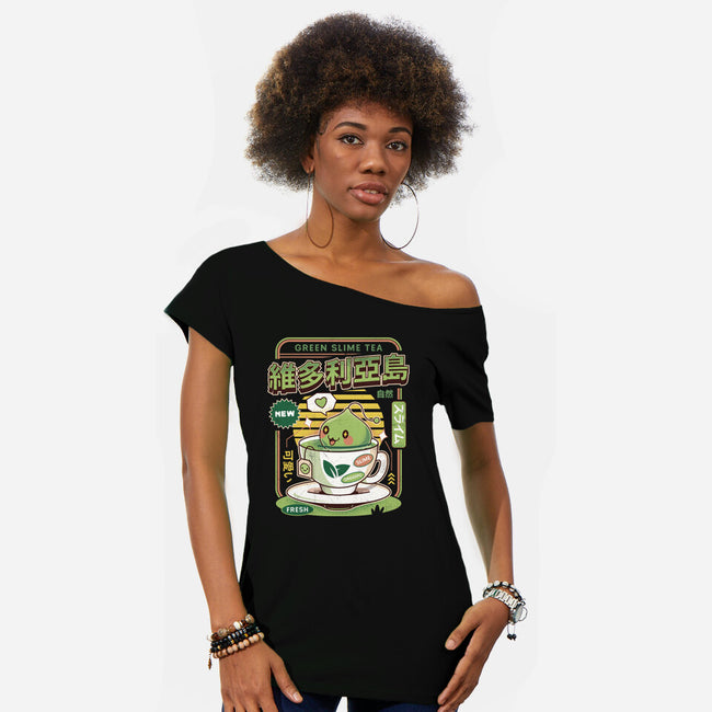 Ramuramu Valley Green Tea-Womens-Off Shoulder-Tee-LAGELANTEE