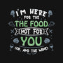 Here For The Food-Womens-V-Neck-Tee-NMdesign