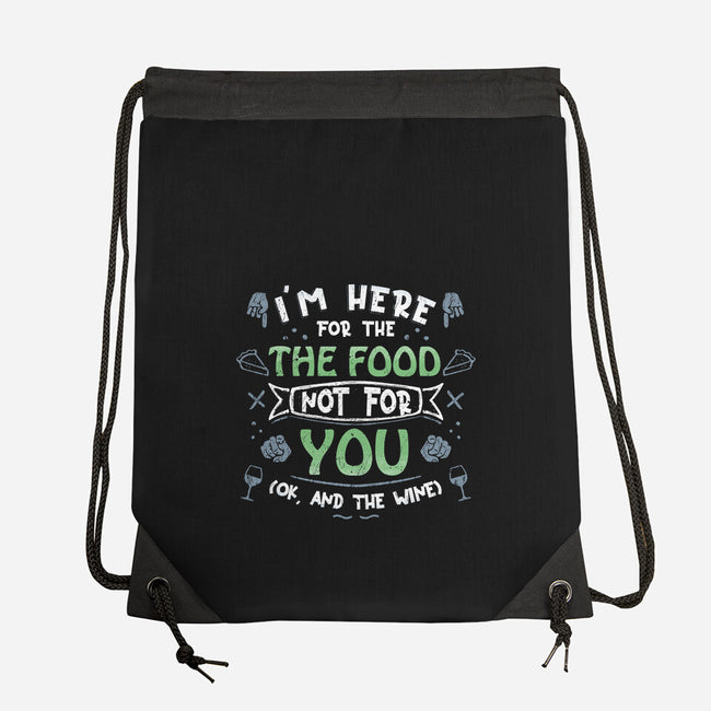 Here For The Food-None-Drawstring-Bag-NMdesign