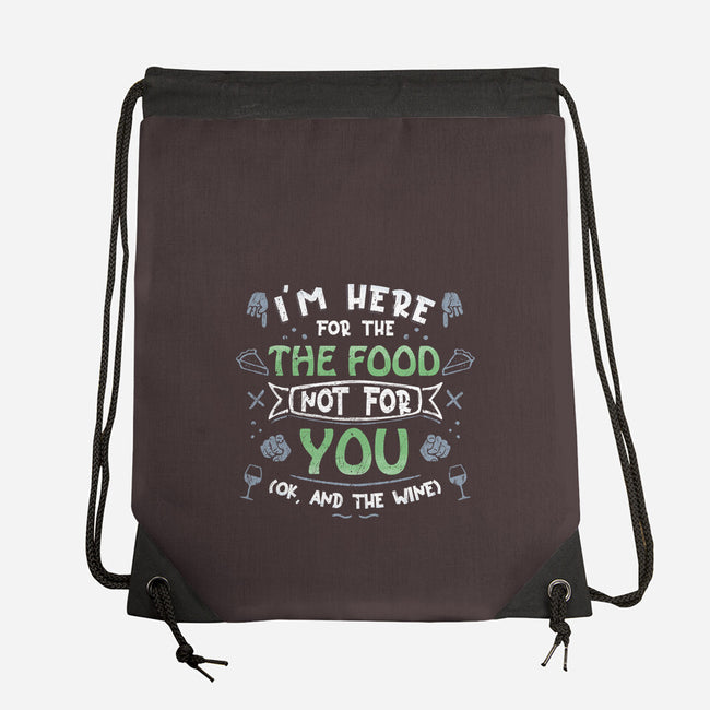 Here For The Food-None-Drawstring-Bag-NMdesign