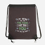 Here For The Food-None-Drawstring-Bag-NMdesign