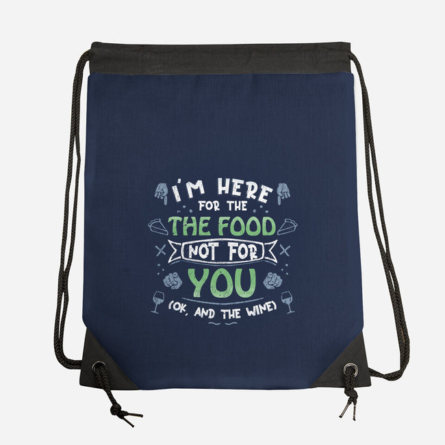 Here For The Food-None-Drawstring-Bag-NMdesign