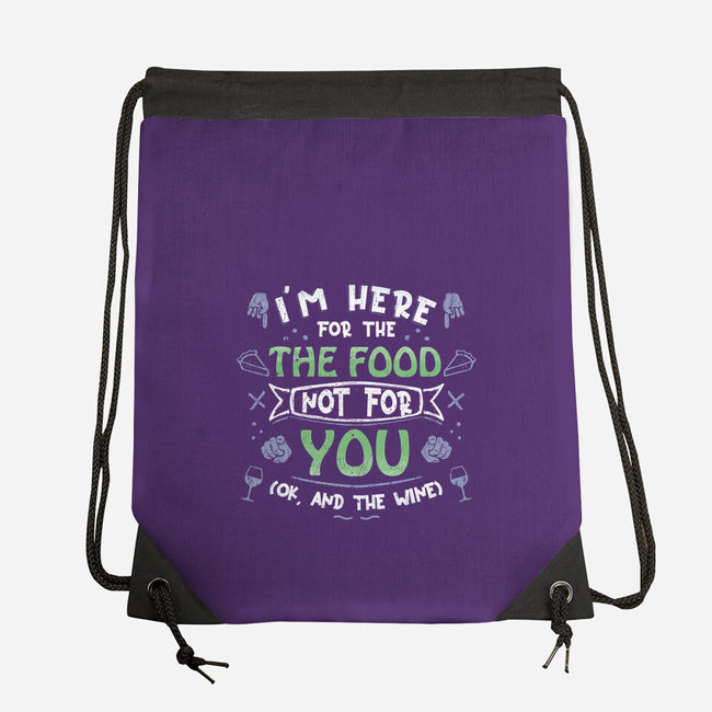 Here For The Food-None-Drawstring-Bag-NMdesign