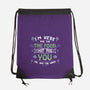 Here For The Food-None-Drawstring-Bag-NMdesign