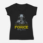 Here By Force-Womens-V-Neck-Tee-NMdesign