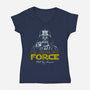 Here By Force-Womens-V-Neck-Tee-NMdesign