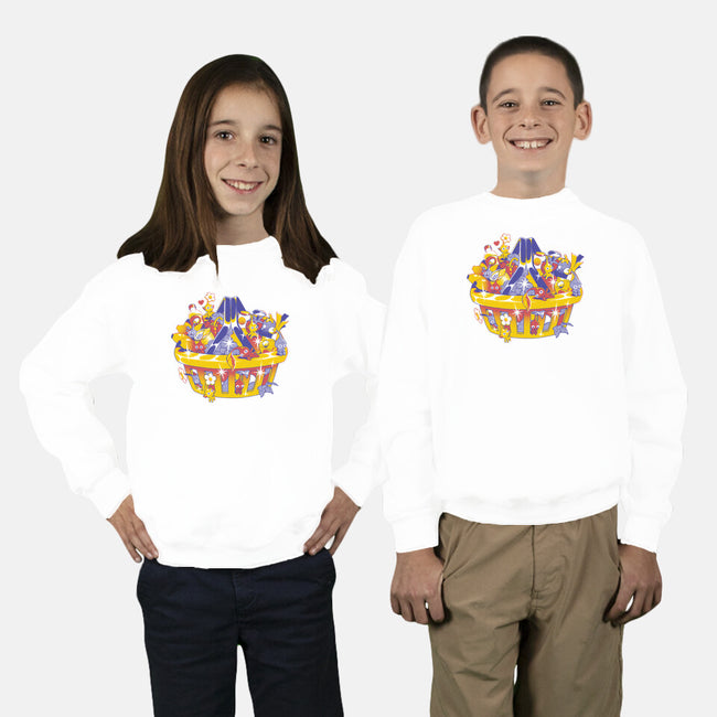 Basket Of Creatures-Youth-Crew Neck-Sweatshirt-ilustrata