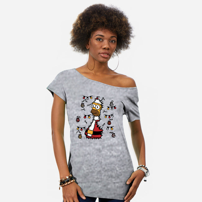 A Christmas Bush-Womens-Off Shoulder-Tee-SuperEdu