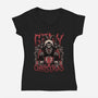 Gory Christmas Krampus-Womens-V-Neck-Tee-Studio Mootant