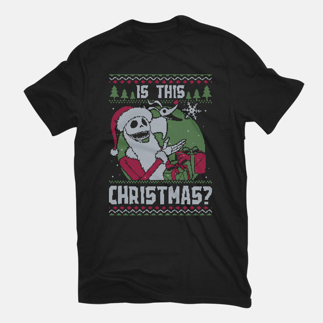 Ugly Sweater Skeleton Christmas-Mens-Basic-Tee-Studio Mootant