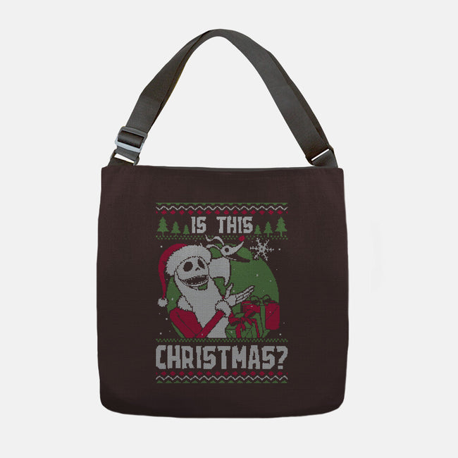 Ugly Sweater Skeleton Christmas-None-Adjustable Tote-Bag-Studio Mootant