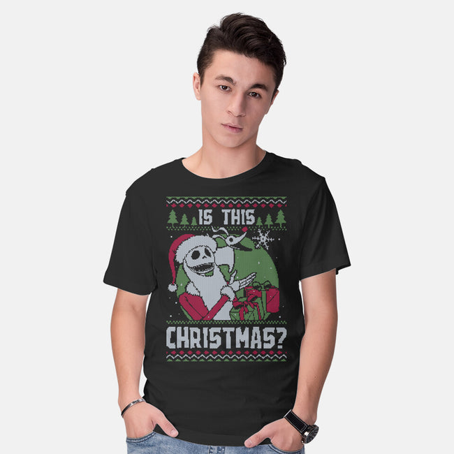 Ugly Sweater Skeleton Christmas-Mens-Basic-Tee-Studio Mootant