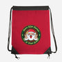 Santa's On A Tight Budget-None-Drawstring-Bag-Whimsical Thinker