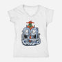 Under The Mistletoe-Womens-V-Neck-Tee-palmstreet