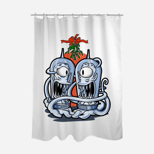 Under The Mistletoe-None-Polyester-Shower Curtain-palmstreet