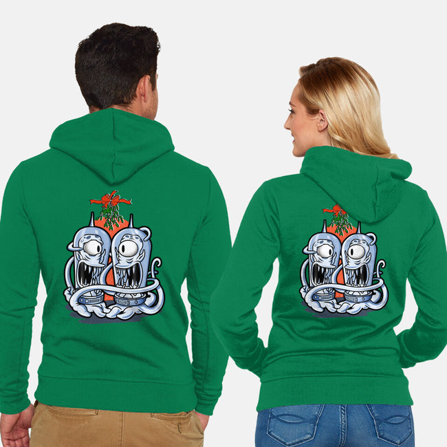 Under The Mistletoe-Unisex-Zip-Up-Sweatshirt-palmstreet