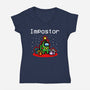 Christmas Sus-Womens-V-Neck-Tee-demonigote