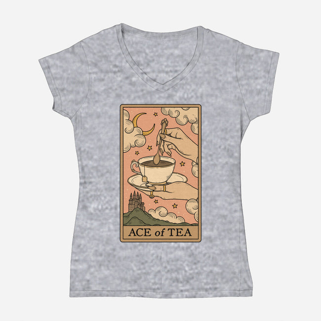 Ace Of Tea-Womens-V-Neck-Tee-Thiago Correa