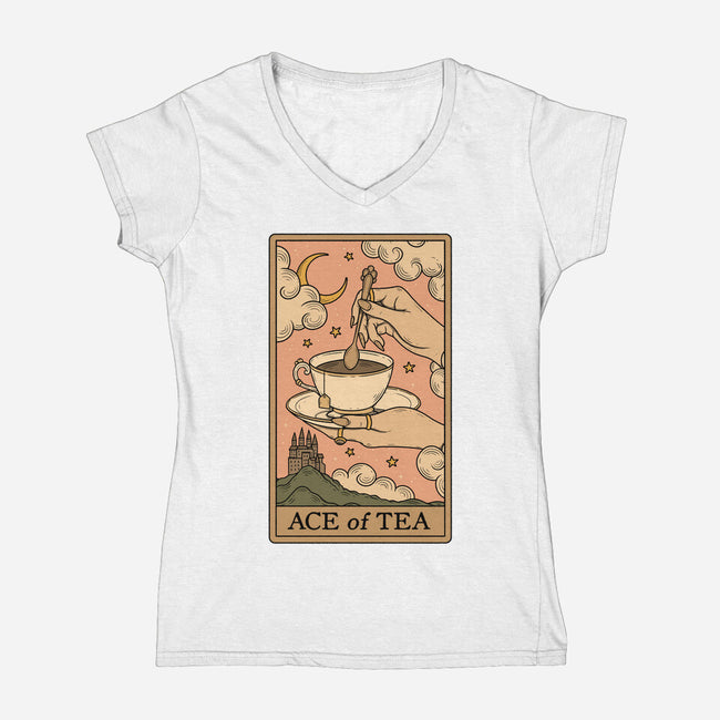 Ace Of Tea-Womens-V-Neck-Tee-Thiago Correa