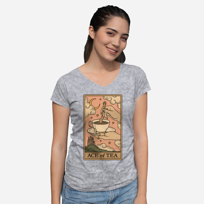 Ace Of Tea-Womens-V-Neck-Tee-Thiago Correa