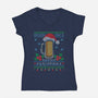 Beery Ugly Xmas-Womens-V-Neck-Tee-Getsousa!