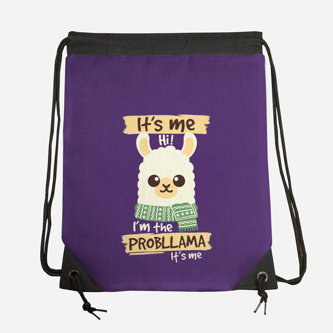 I'm The Probllama-None-Drawstring-Bag-NemiMakeit