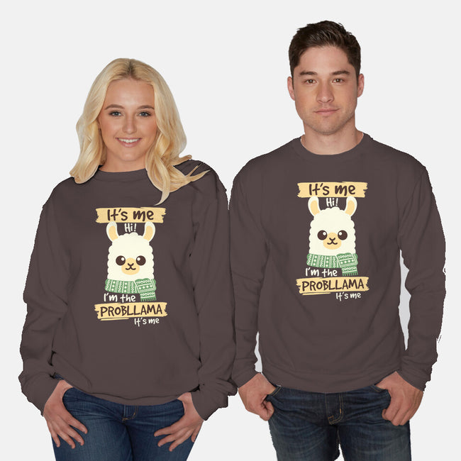 I'm The Probllama-Unisex-Crew Neck-Sweatshirt-NemiMakeit