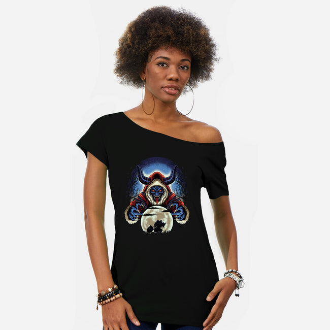 Shadow Of Saint Nick-Womens-Off Shoulder-Tee-rmatix