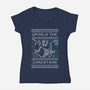 A Very Lawful Christmas-Womens-V-Neck-Tee-Arinesart