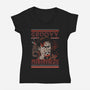 A Groovy Christmas-Womens-V-Neck-Tee-Arinesart