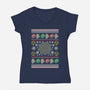 A Very Sheltered Christmas-Womens-V-Neck-Tee-Arinesart