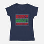 Happy Budget Christmas-Womens-V-Neck-Tee-rocketman_art