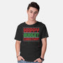 Happy Budget Christmas-Mens-Basic-Tee-rocketman_art