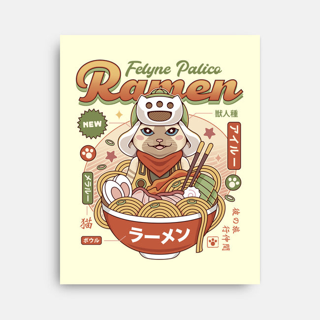 Felyne Palico Ramen-None-Stretched-Canvas-LAGELANTEE