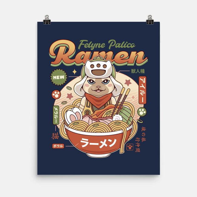 Felyne Palico Ramen-None-Matte-Poster-LAGELANTEE