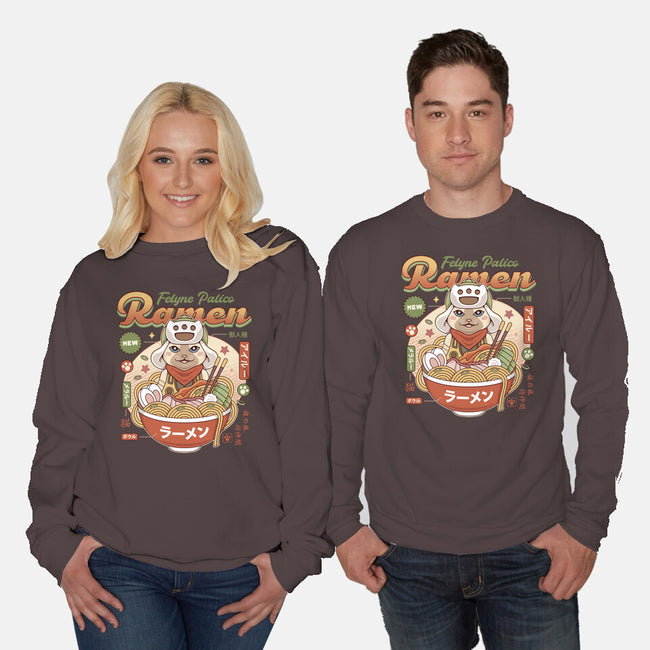 Felyne Palico Ramen-Unisex-Crew Neck-Sweatshirt-LAGELANTEE