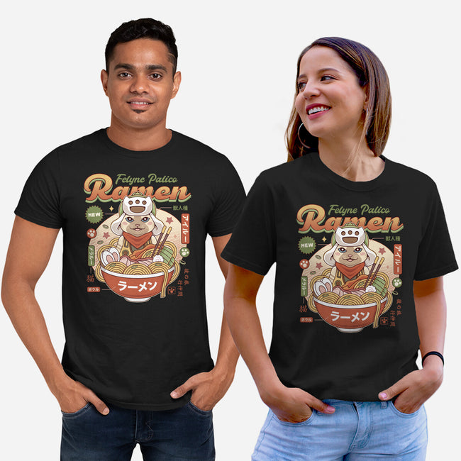 Felyne Palico Ramen-Unisex-Basic-Tee-LAGELANTEE