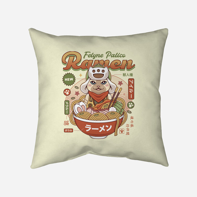 Felyne Palico Ramen-None-Removable Cover w Insert-Throw Pillow-LAGELANTEE