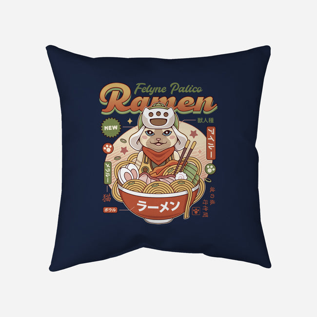 Felyne Palico Ramen-None-Removable Cover w Insert-Throw Pillow-LAGELANTEE