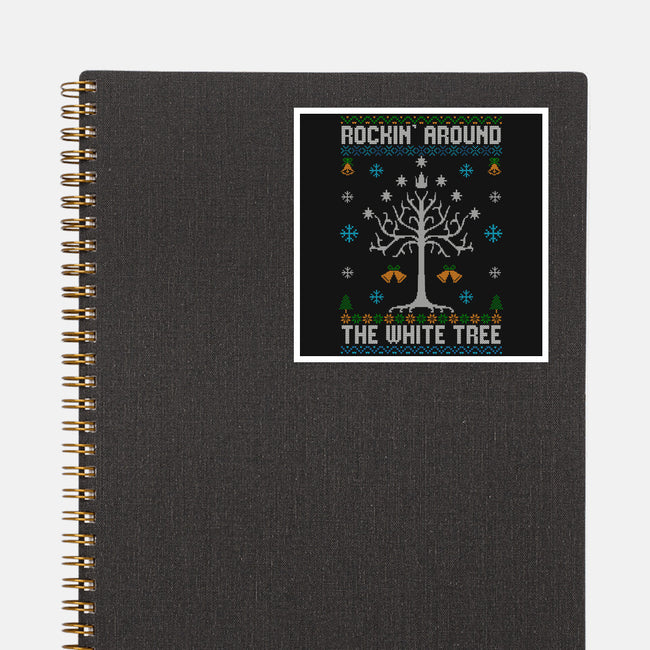 Rockin Around The White Tree-None-Glossy-Sticker-NMdesign