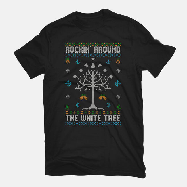 Rockin Around The White Tree-Mens-Basic-Tee-NMdesign